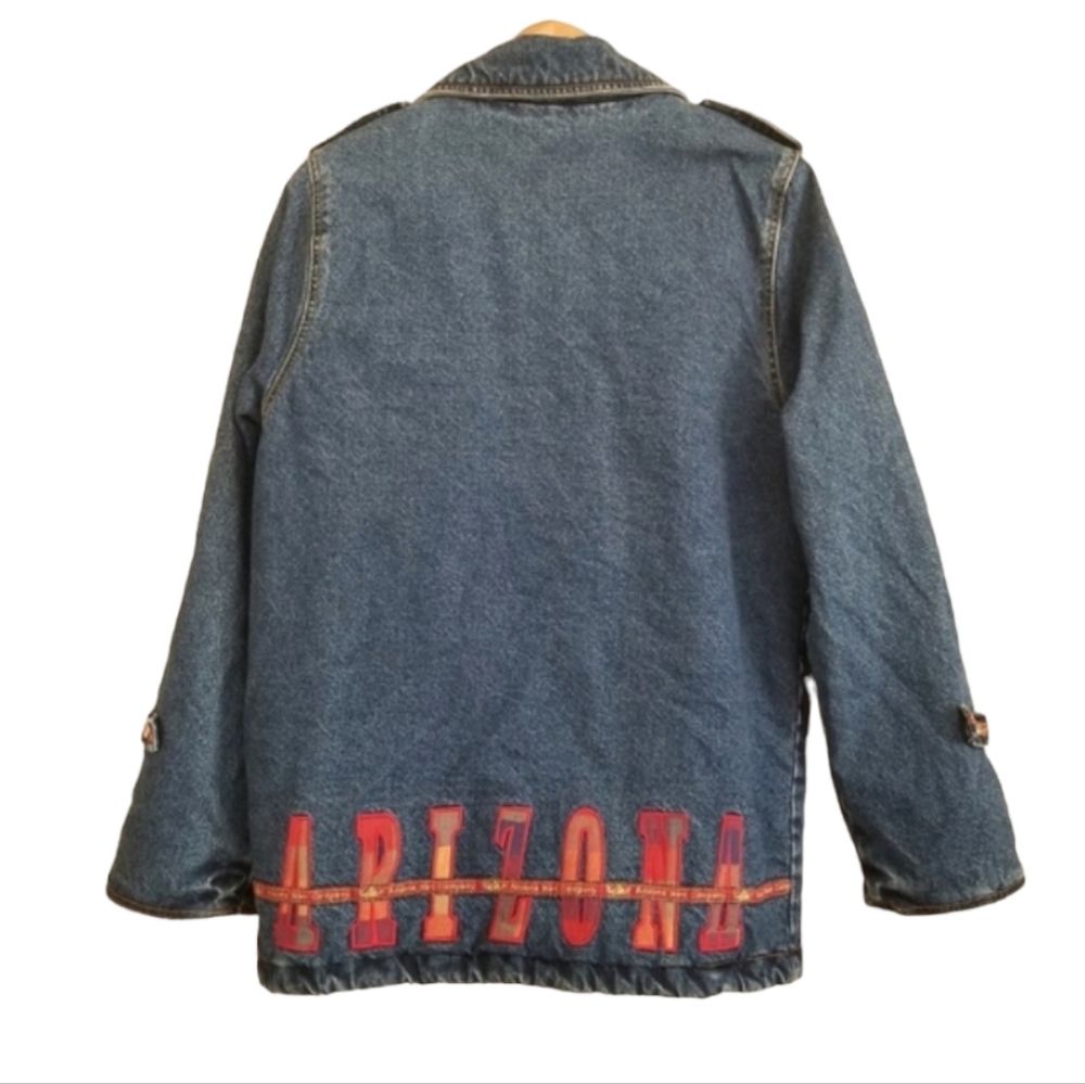 Vintage Arizona Jean Co Quilted Jean Jacket L